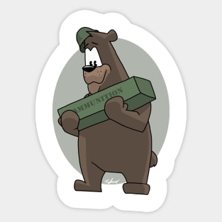 Soldier Bear Sticker